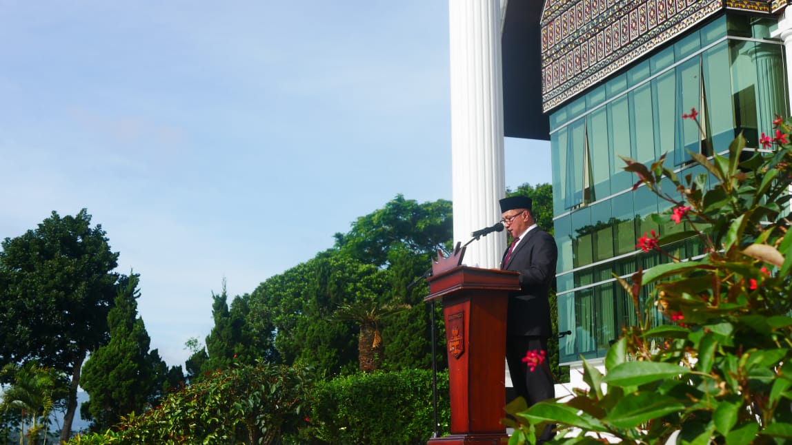 Ramlan Nurmatias Saat Upacara Kelahiran Pancasila (Foto: Minangsatu)